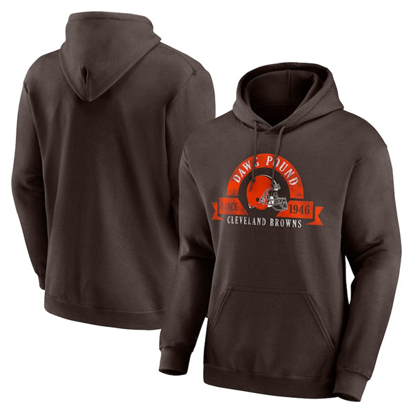Men's Cleveland Browns Brown Pullover Hoodie